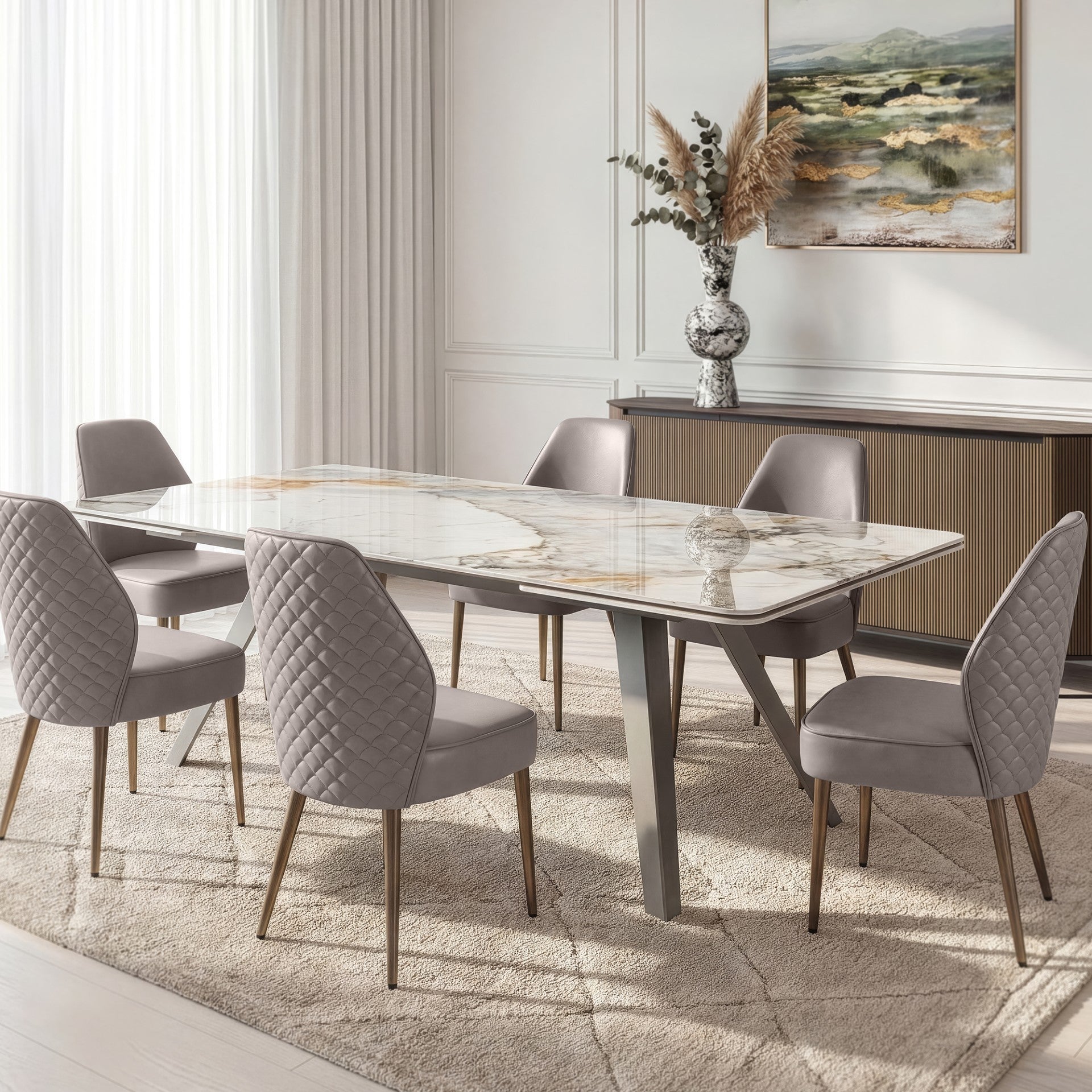Pandora - Ceramic Extending Dining Table