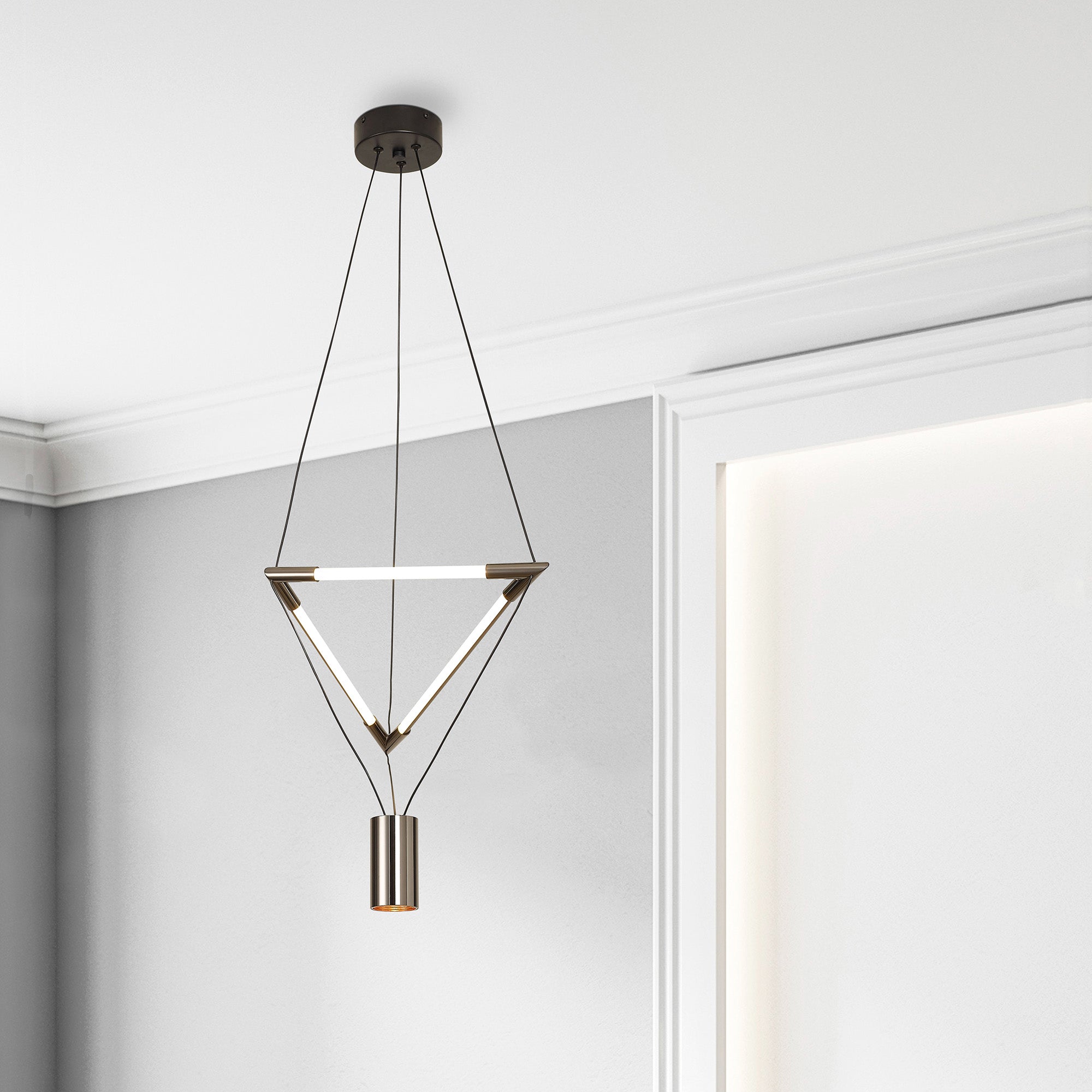Tron - Triangle Pendant Light, Small