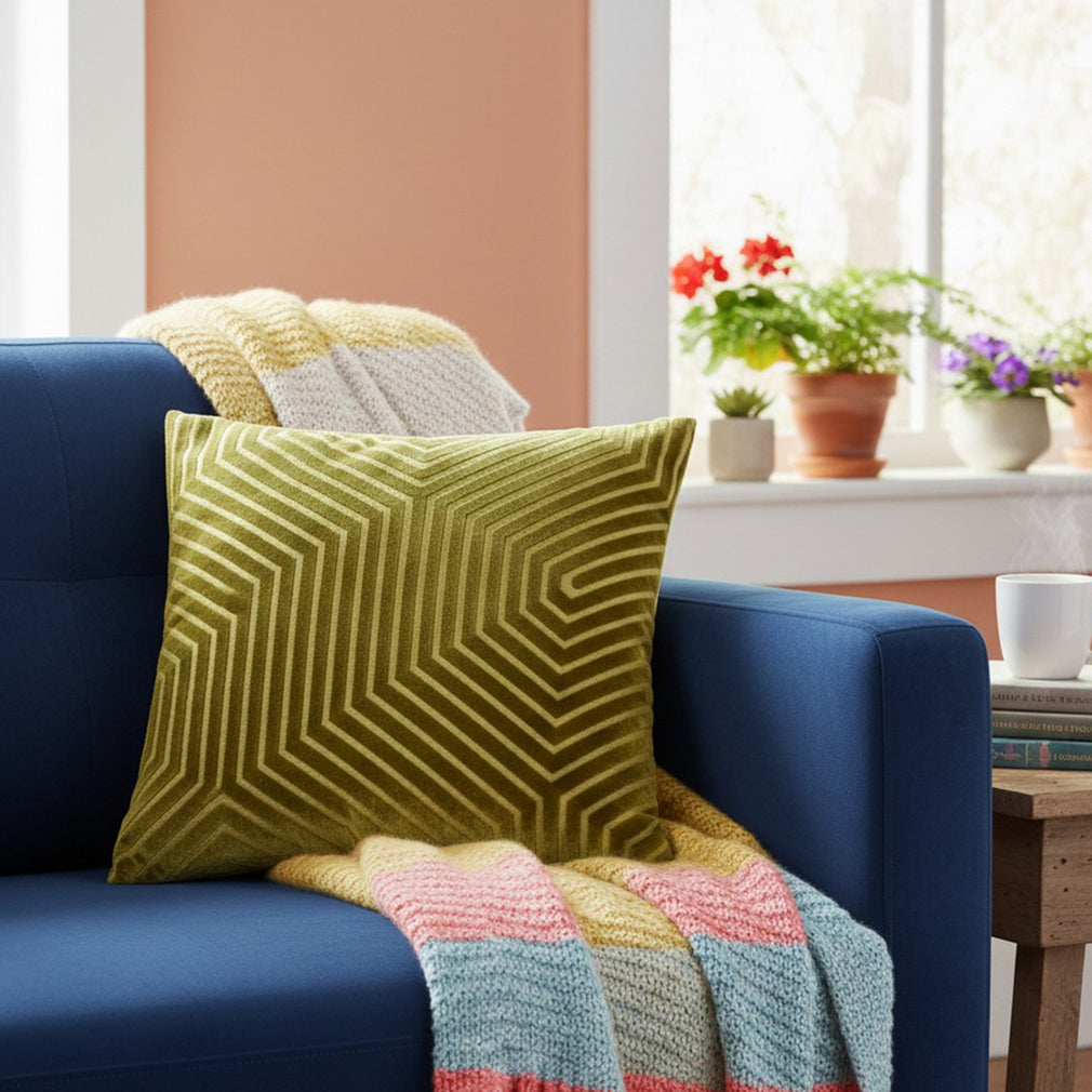 Evoke Velvet - Olive Cushion 45x45cm