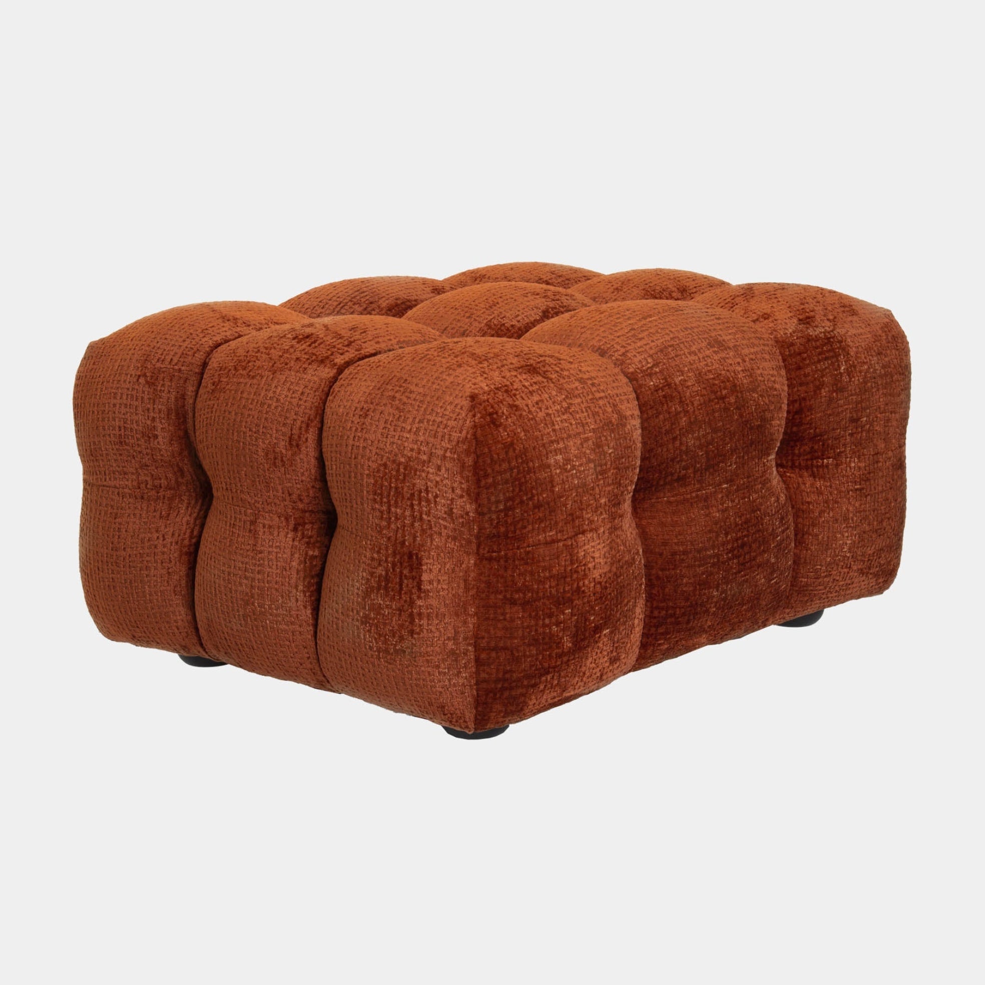 Amsterdam - Footstool, Fabric Orange