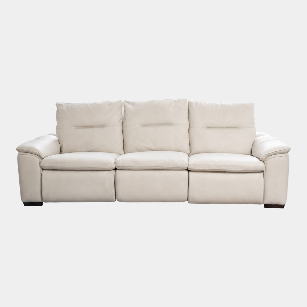 Pasadena - Large 3 Seat Sofa With 2 Power Recliners, Leather Frost