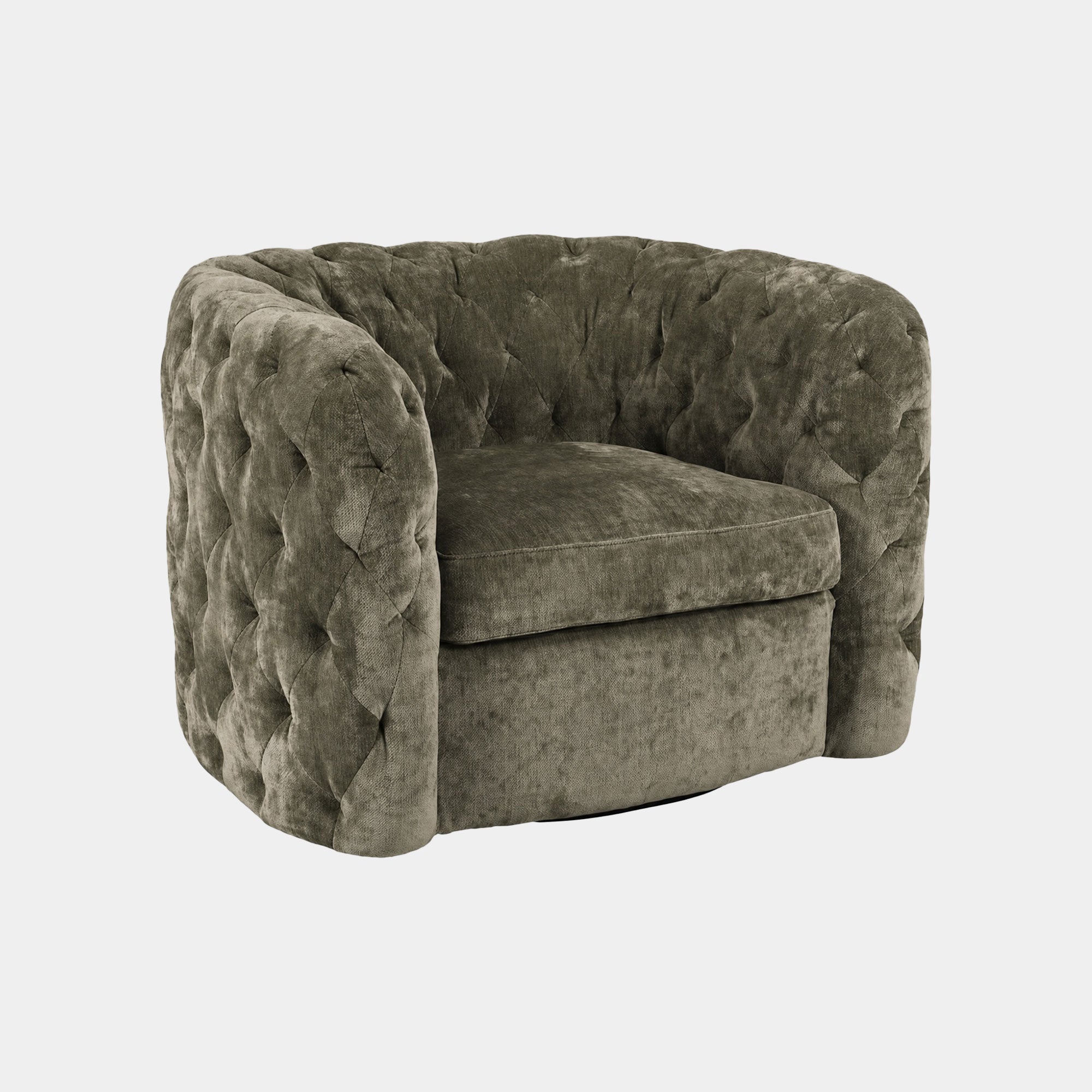 Greenwich - Swivel Accent Chair, Khaki Fabric