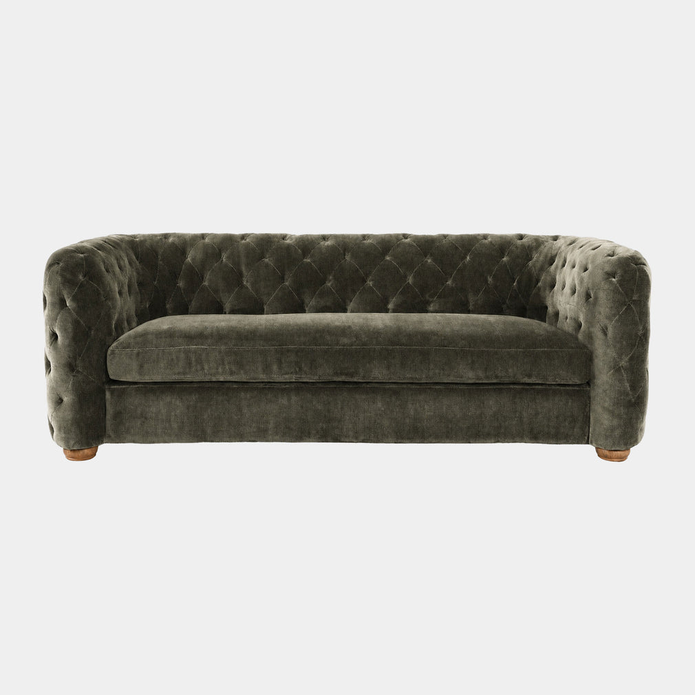 Greenwich - 3 Seat Sofa, Velore Khaki Fabric