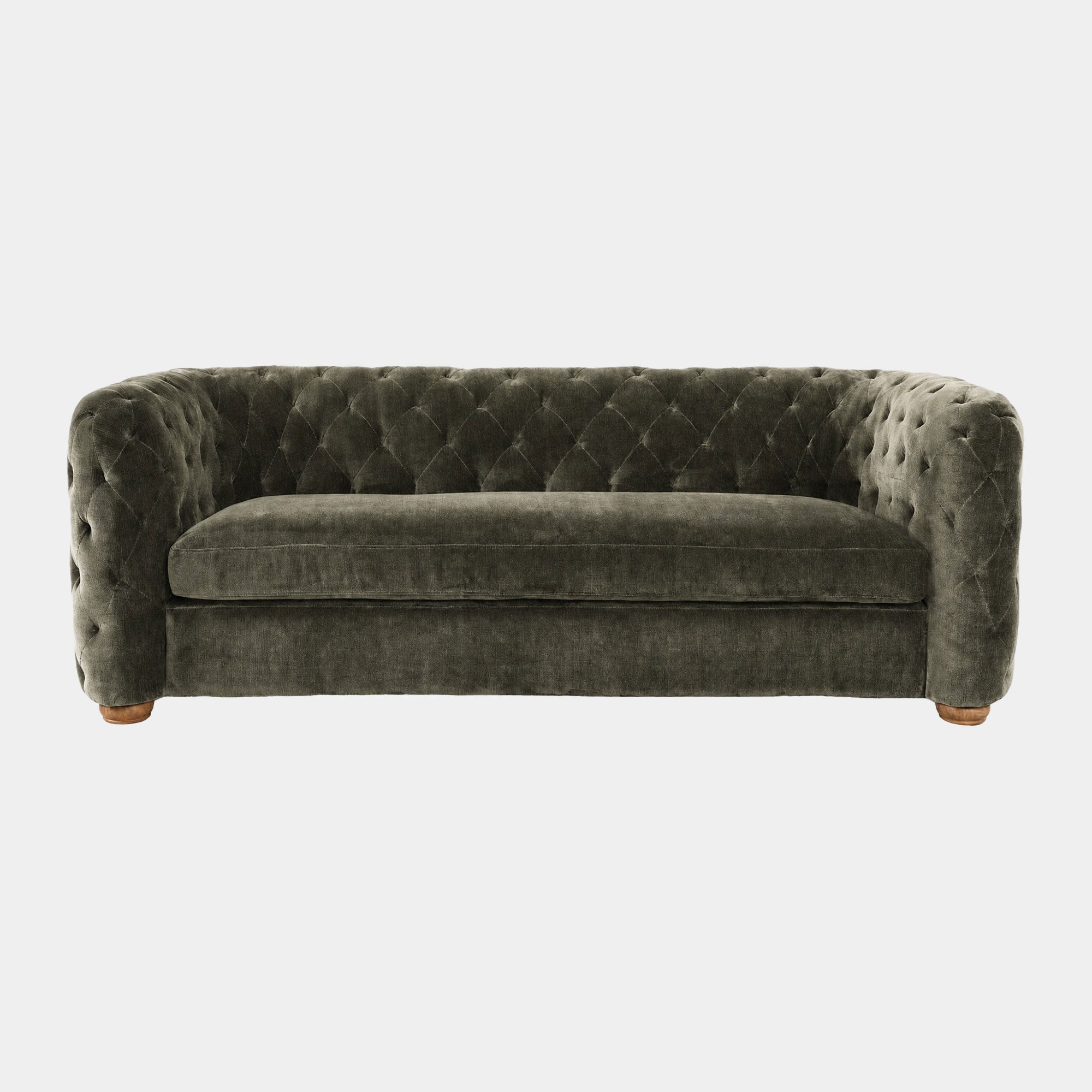 Greenwich - 3 Seat Sofa, Velore Khaki Fabric