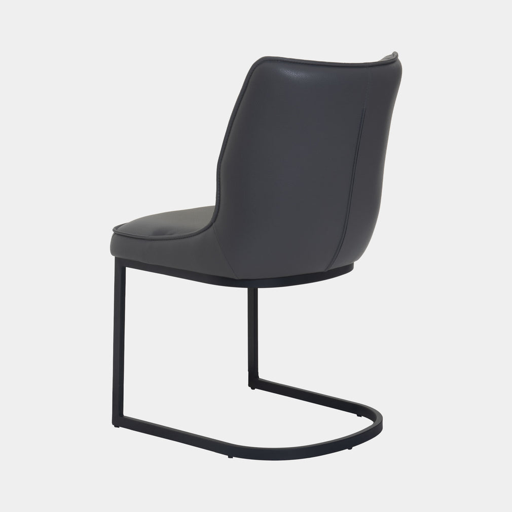 Krieger - Cantilever Dining Chair, Faux Leather