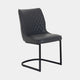 Krieger - Cantilever Dining Chair, Faux Leather Grey
