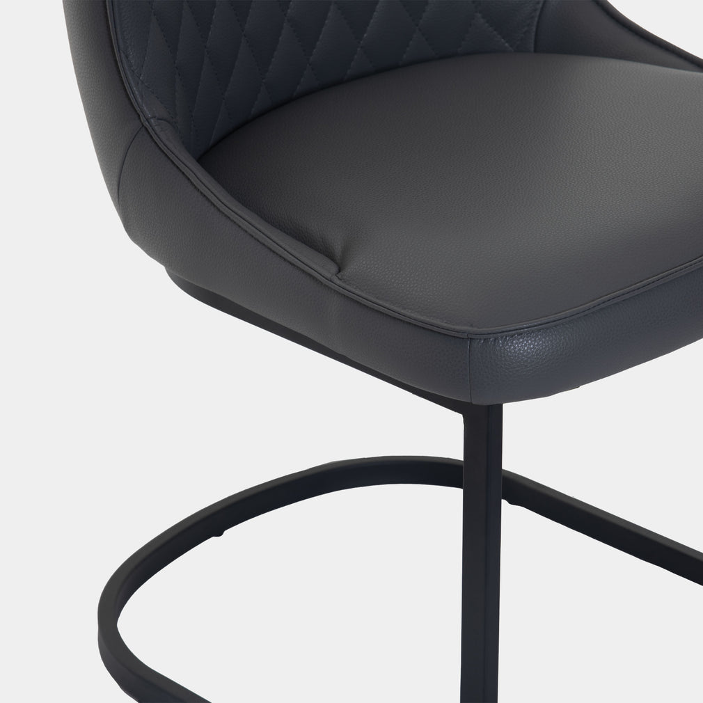 Krieger - Cantilever Dining Chair, Faux Leather