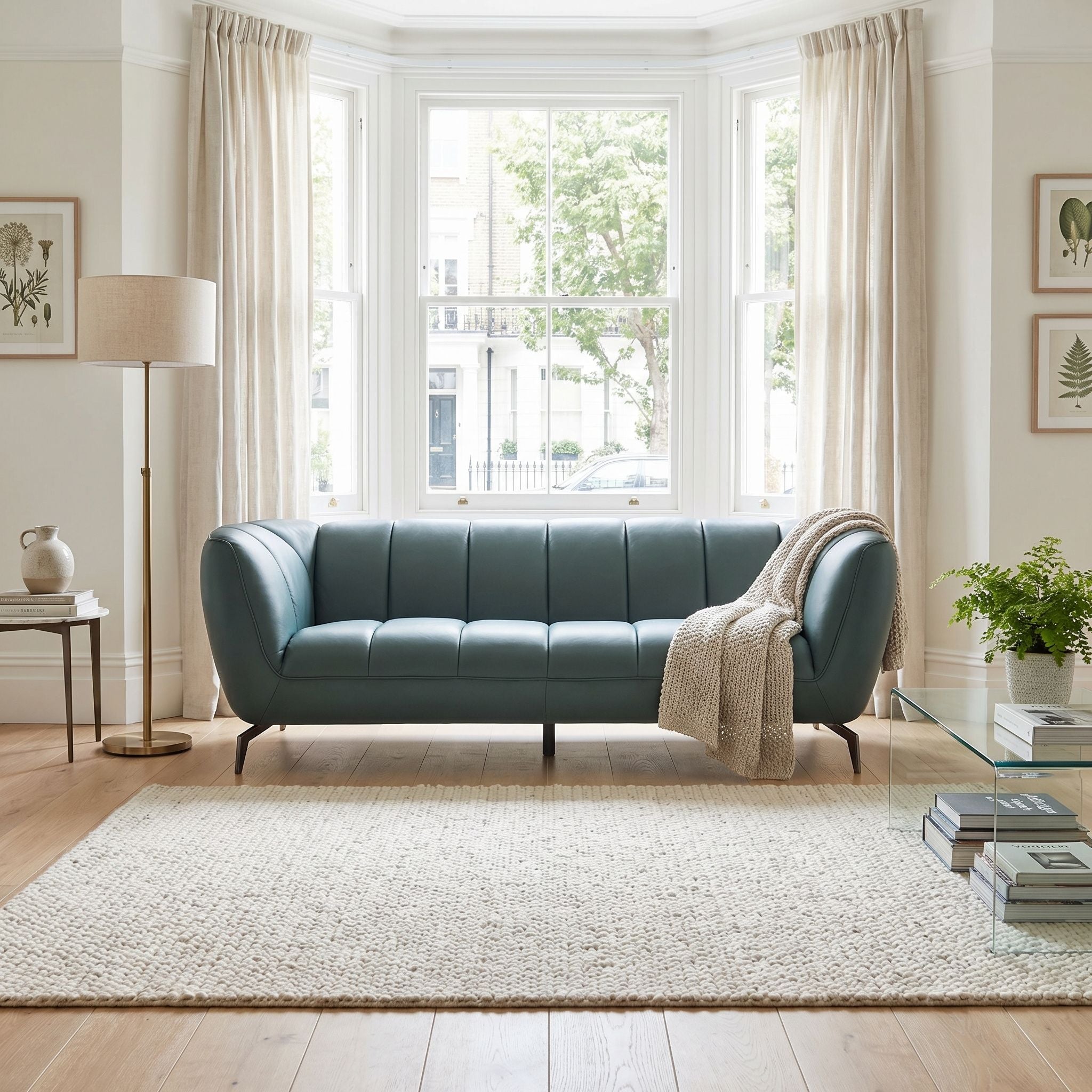 Odyssey - 3 Seat Sofa, Oslo Peacock Leather