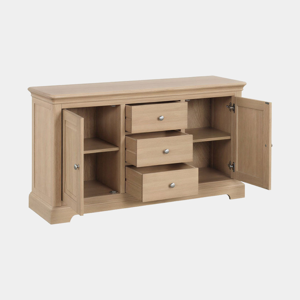 Sidmouth - Large 2 Door Sideboard With Drawers, Oak