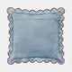 Scallop Velvet - Blue Cushion 45x45cm