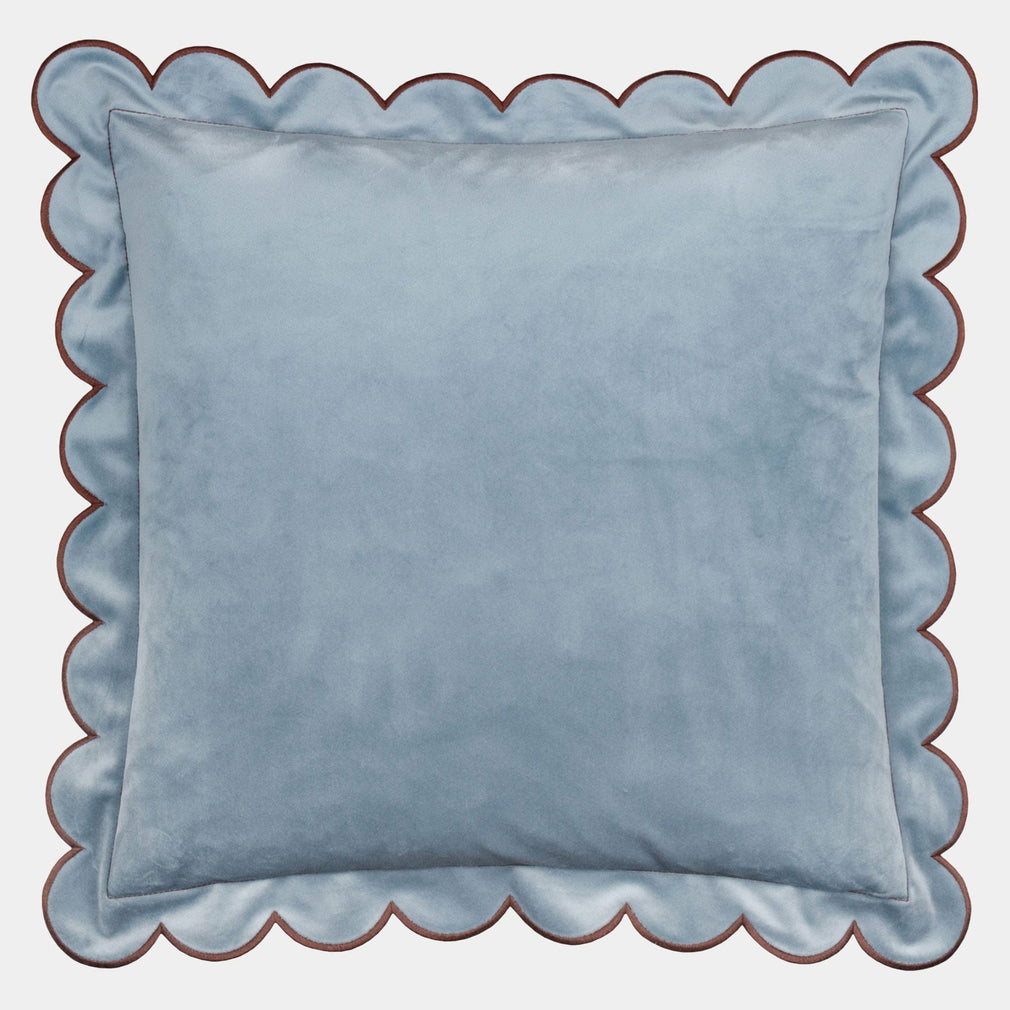 Scallop Velvet - Blue Cushion 45x45cm