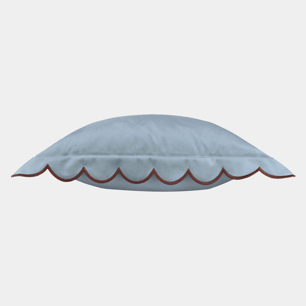 Scallop Velvet - Blue Cushion 45x45cm