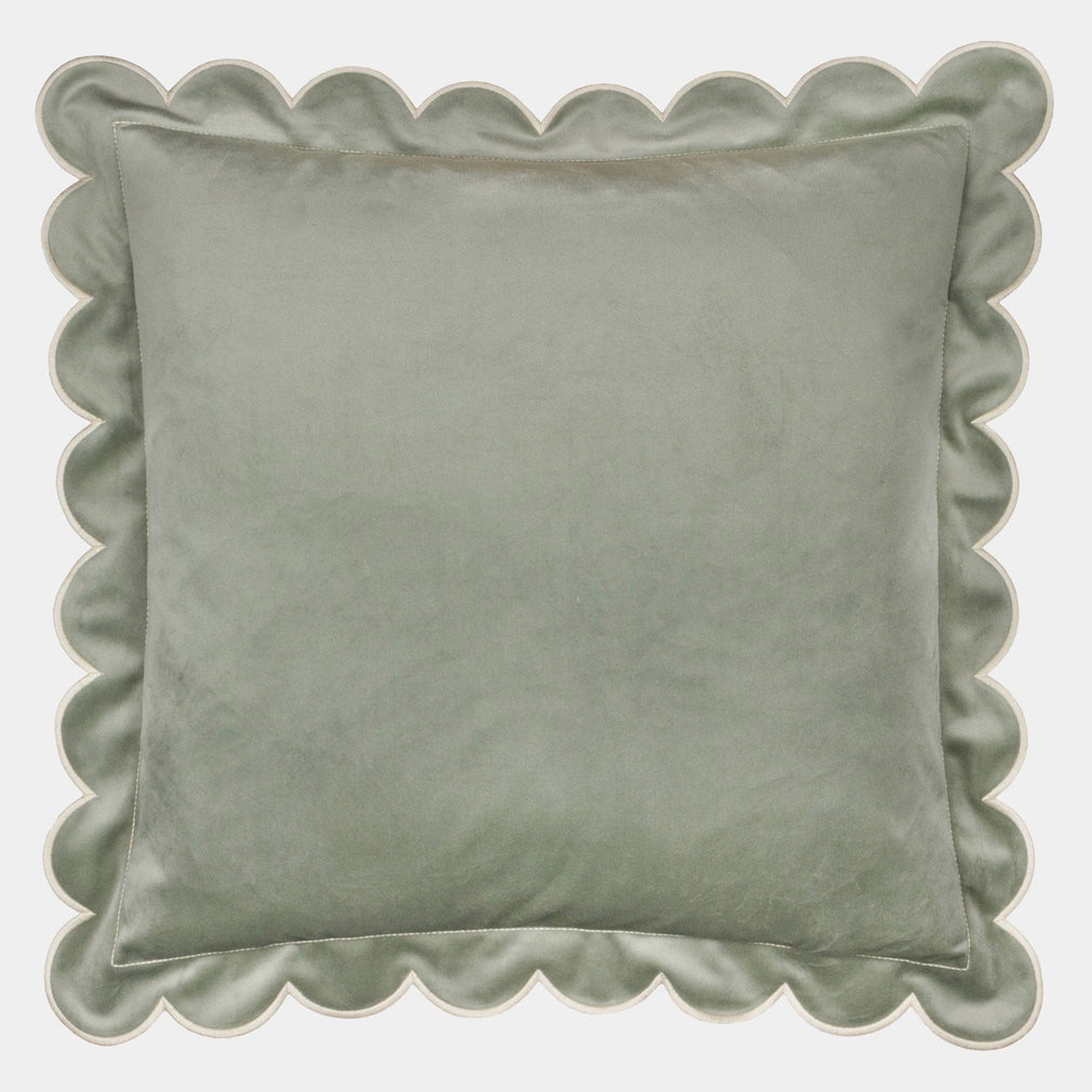 Scallop Velvet - Green Cushion 45x45cm