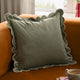 Scallop Velvet - Green Cushion 45x45cm