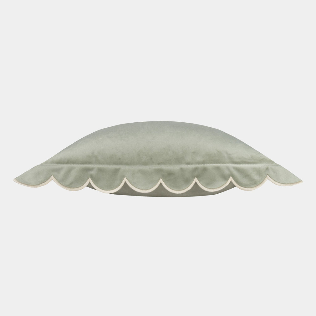 Scallop Velvet - Green Cushion 45x45cm