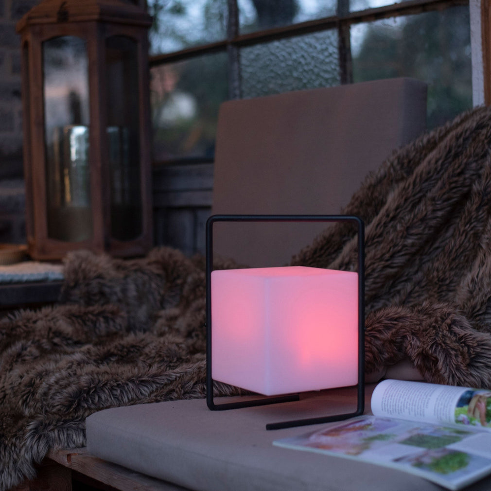Moxton Black & White - Outdoor Lantern Lamp