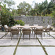 Mauritius - 8 Seat Garden Dining Set, Champagne Aluminium & Rope Effect Weave