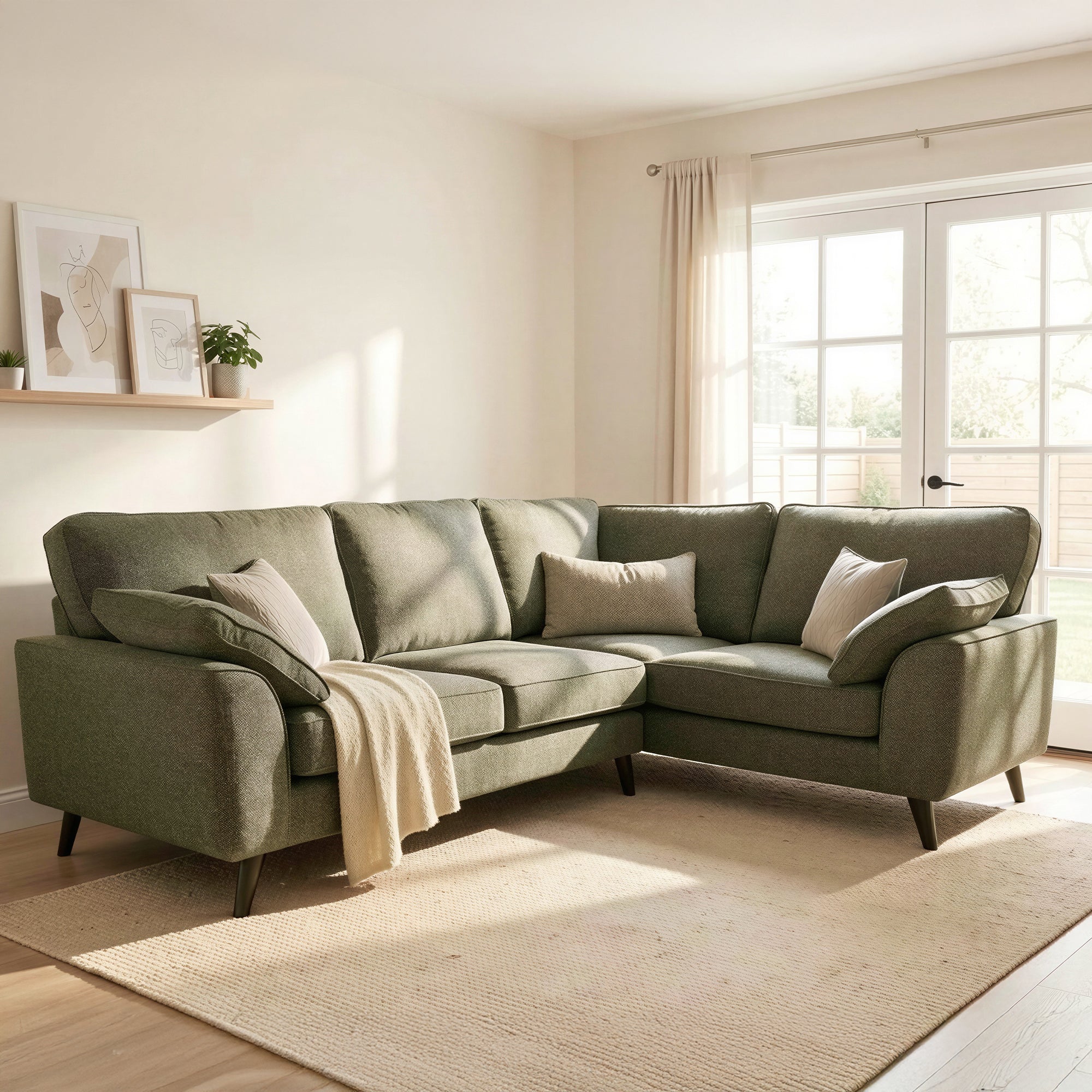 Logan - RHF Corner Sofa, Fabric