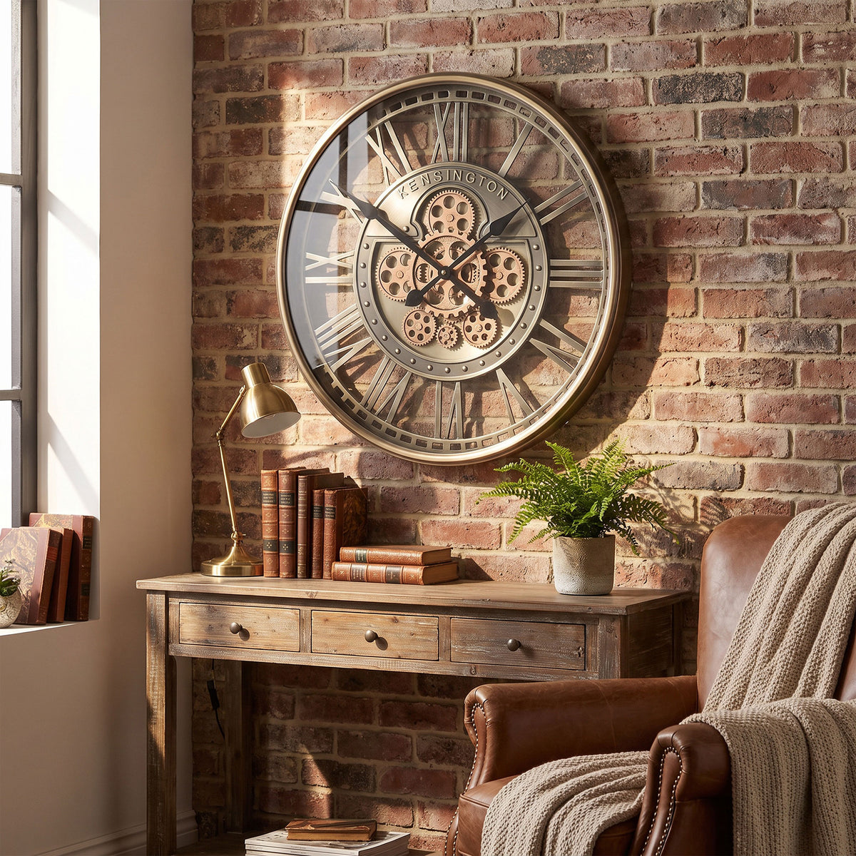 Kensington - Wall Clock, Antique Gold