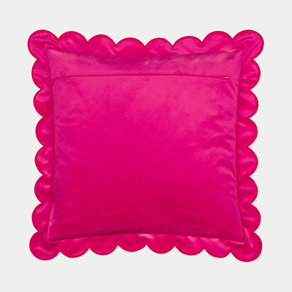 Scallop Velvet - Pink Cushion 45x45cm