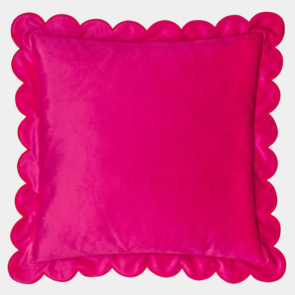 Scallop Velvet - Pink Cushion 45x45cm