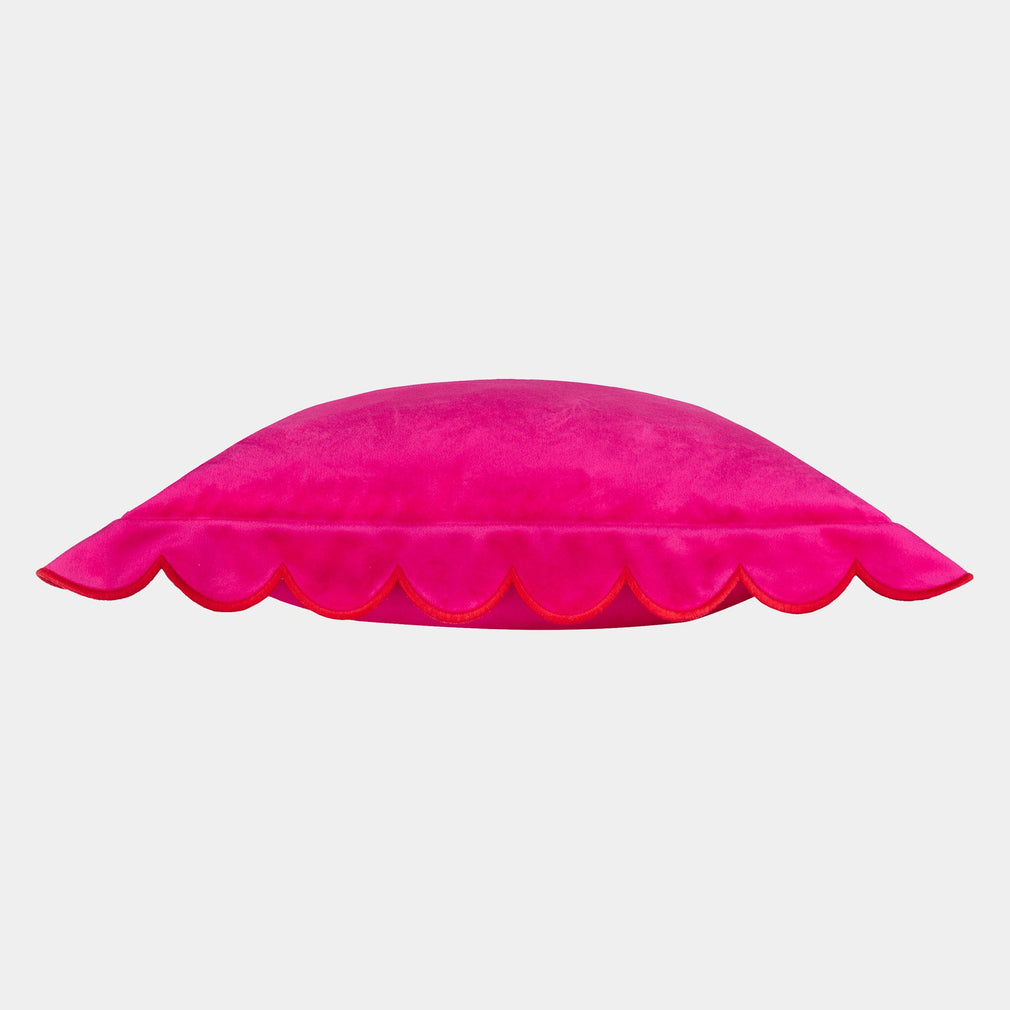 Scallop Velvet - Pink Cushion 45x45cm