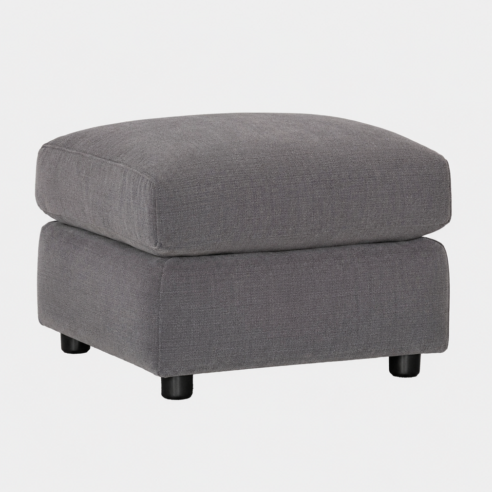 Shaftesbury - Footstool, Fabric Manhattan Charcoal