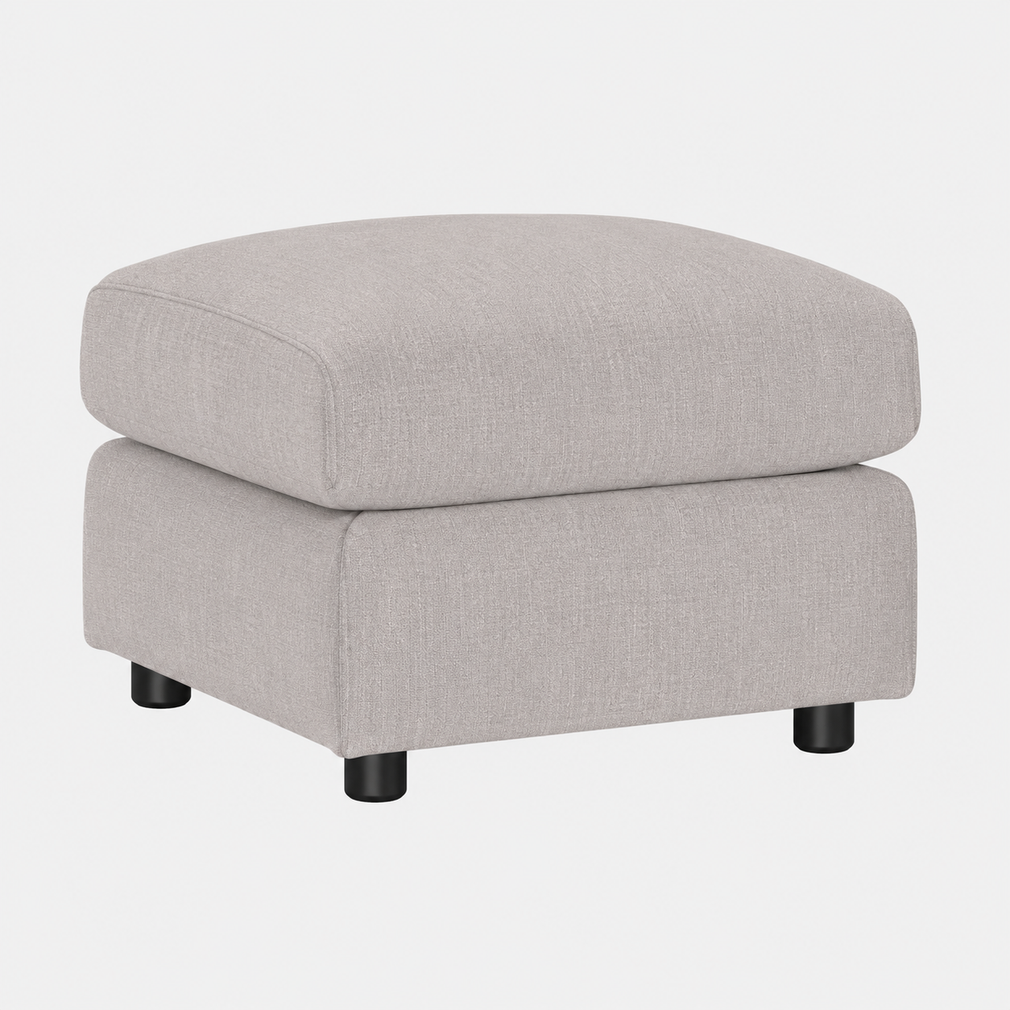 Shaftesbury - Footstool, Fabric Manhattan Stone