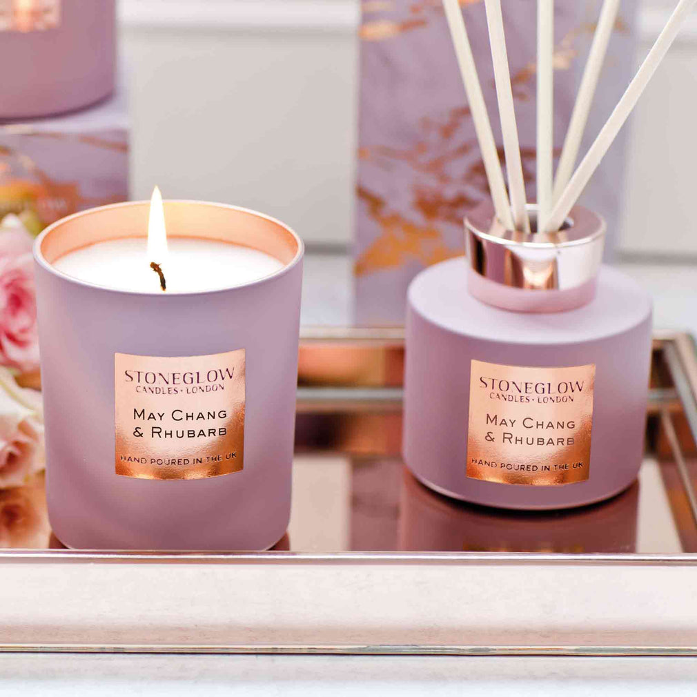 Stoneglow Luna - May Chang & Rhubarb Candle 220g