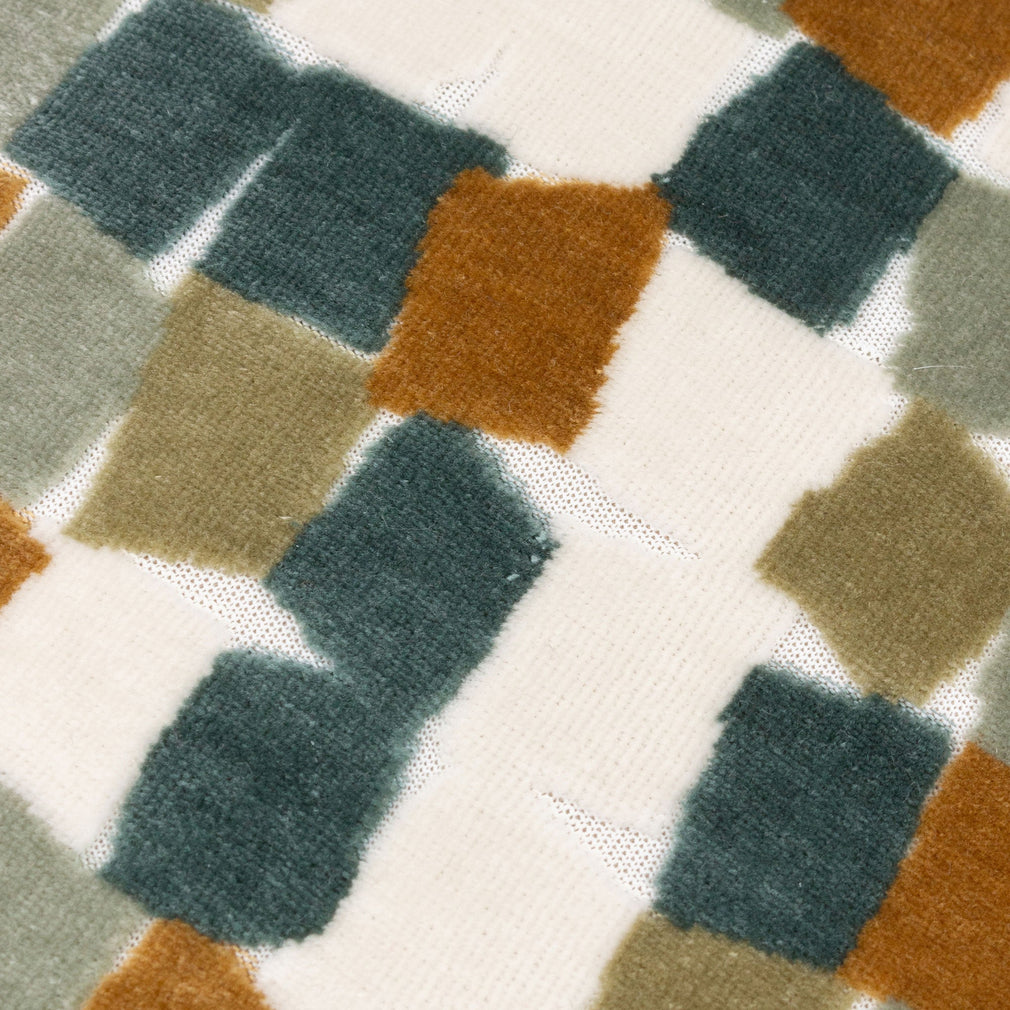 Blocks Velvet - Green Cushion 45x45cm
