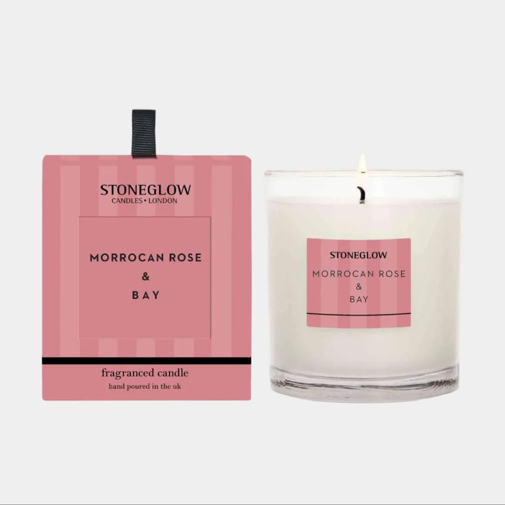 Stoneglow Modern Classics - Moroccan Rose & Bay Candle 200g