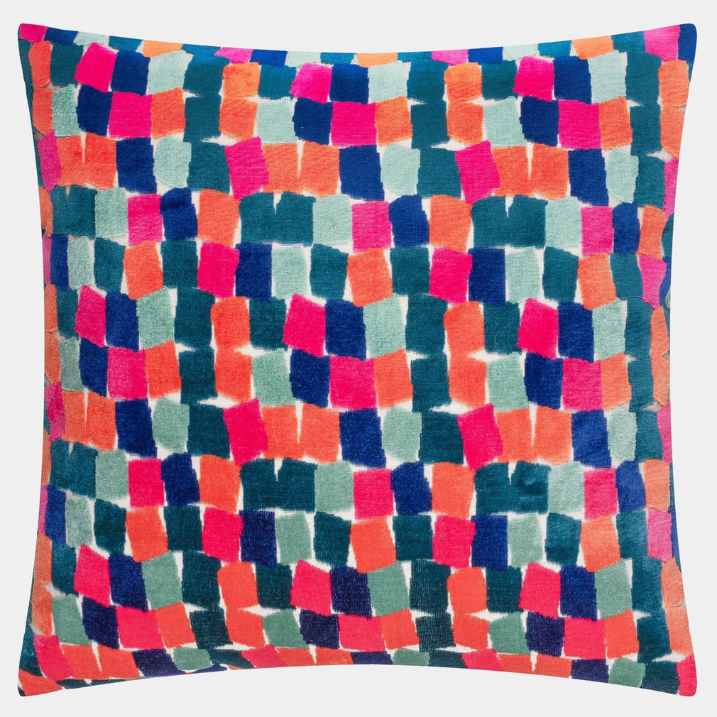 Blocks Velvet - Teal Cushion 45x45cm