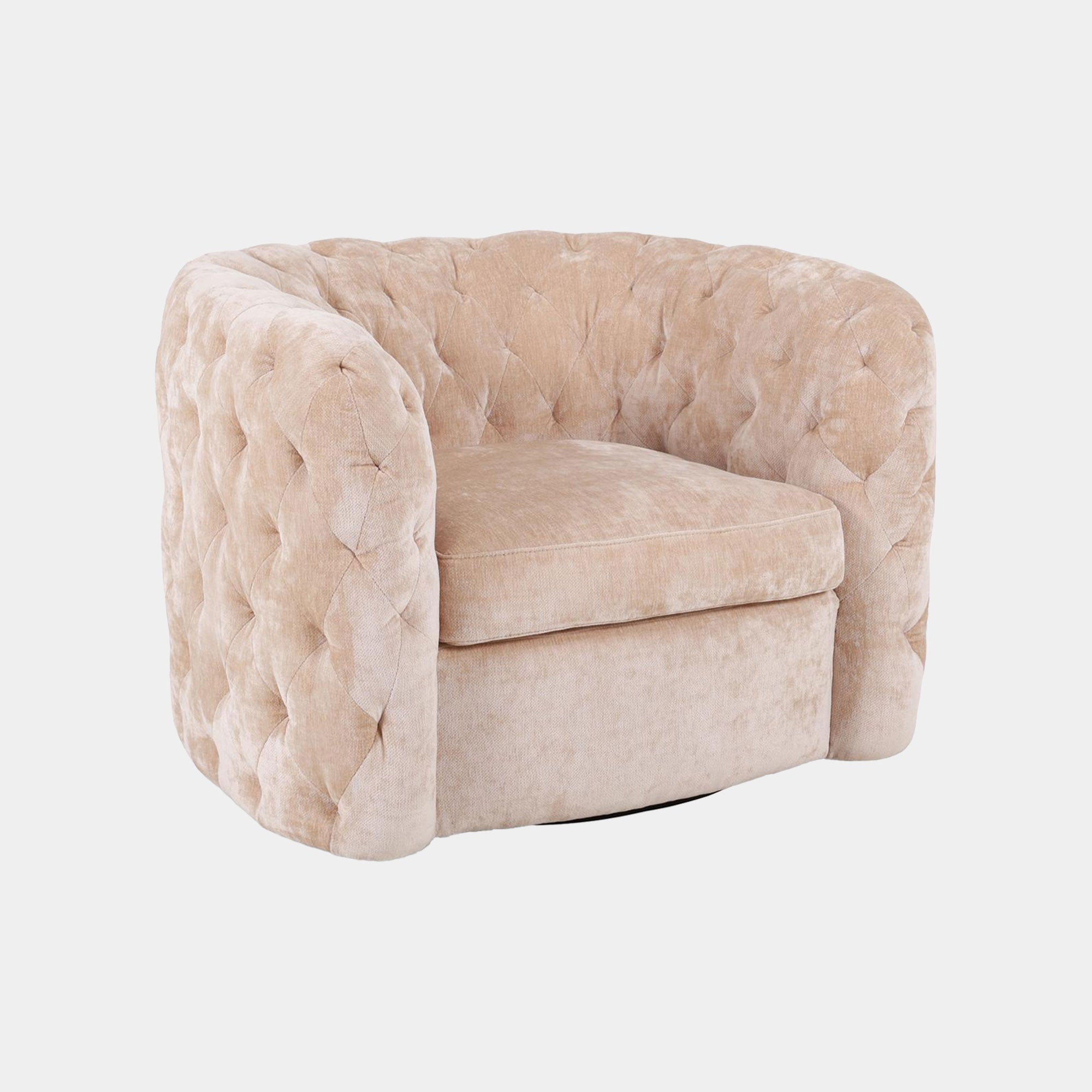 Greenwich - Swivel Accent Chair, Natural Fabric