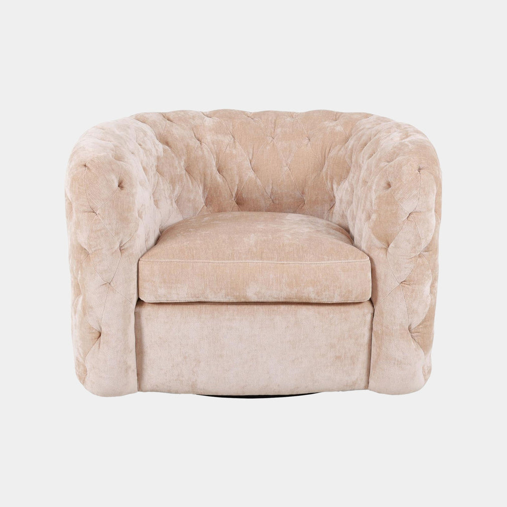 Greenwich - Swivel Accent Chair, Natural Fabric