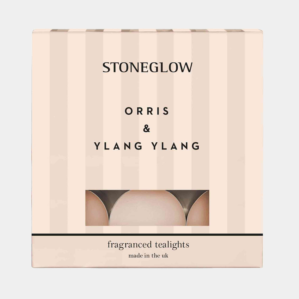 Stoneglow Modern Classics - Orris & Ylang Ylang Tealight Candles, Set of 2