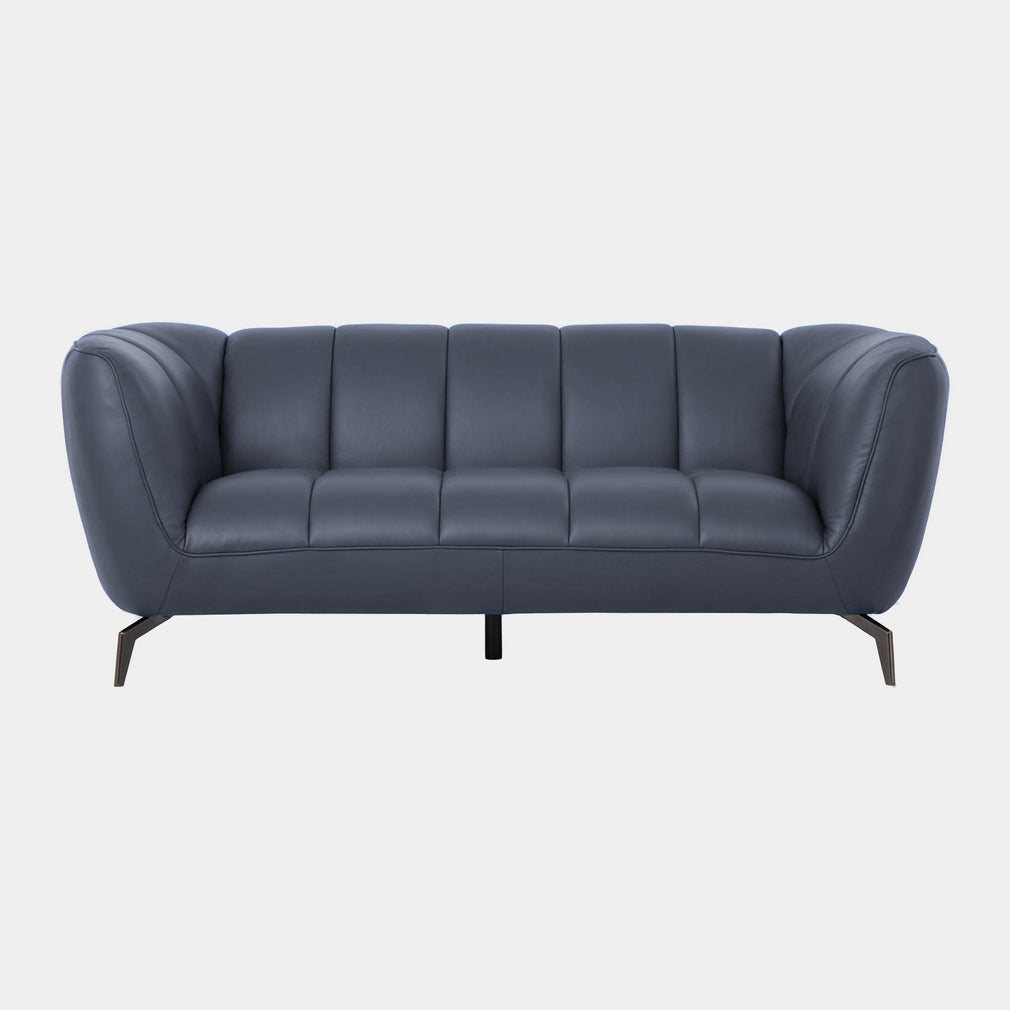 Odyssey - 2 Seat Sofa, Leather Oslo Smoke Blue
