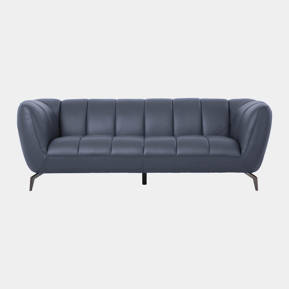Odyssey - 3 Seat Sofa, Leather Oslo Smoke Blue