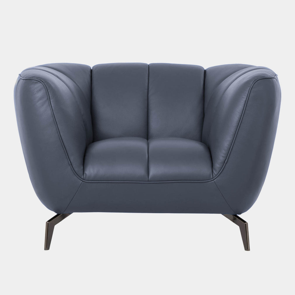 Odyssey - Armchair, Leather Oslo Smoke Blue