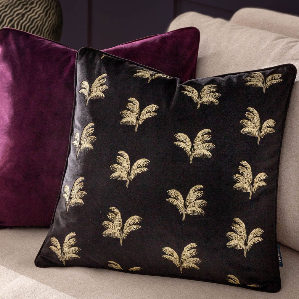 Guilded Palms - Black Cushion 45x45cm