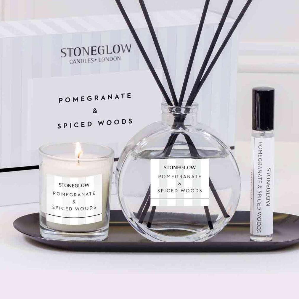 Stoneglow Modern Classics - Pomegranate & Spiced Woods Candle 200g