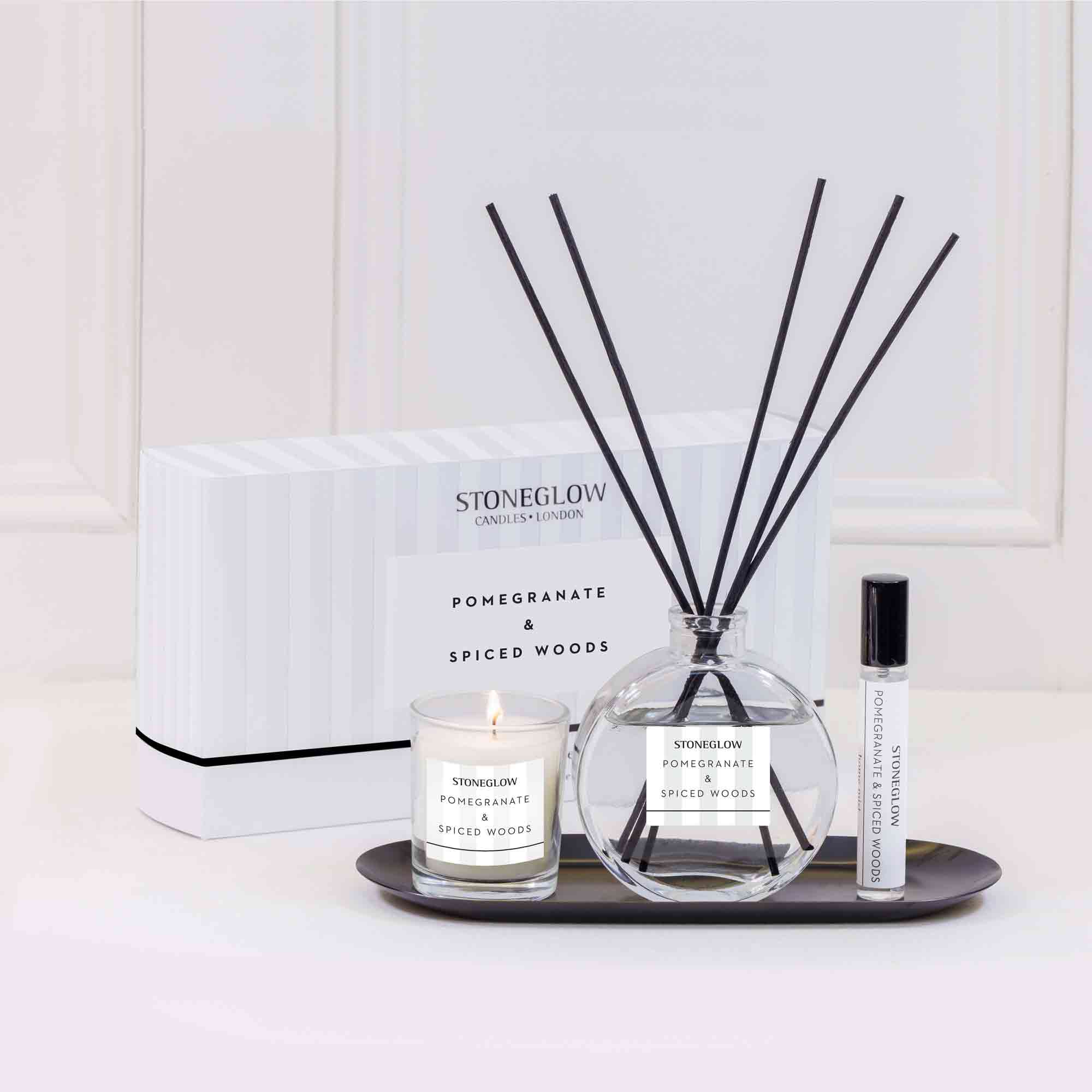 Stoneglow Modern Classics - Pomegranate & Spiced Woods Reed Diffuser 120ml