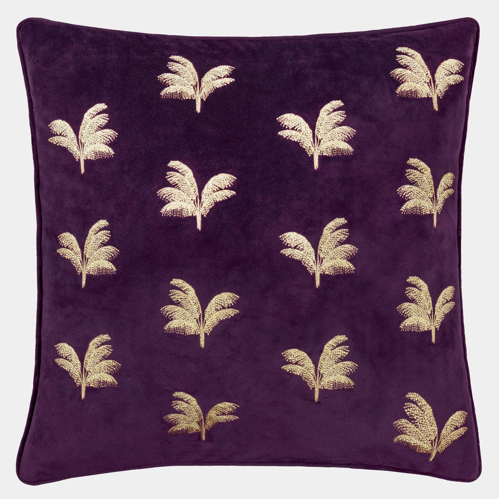 Guilded Palms - Plum Cushion 45x45cm
