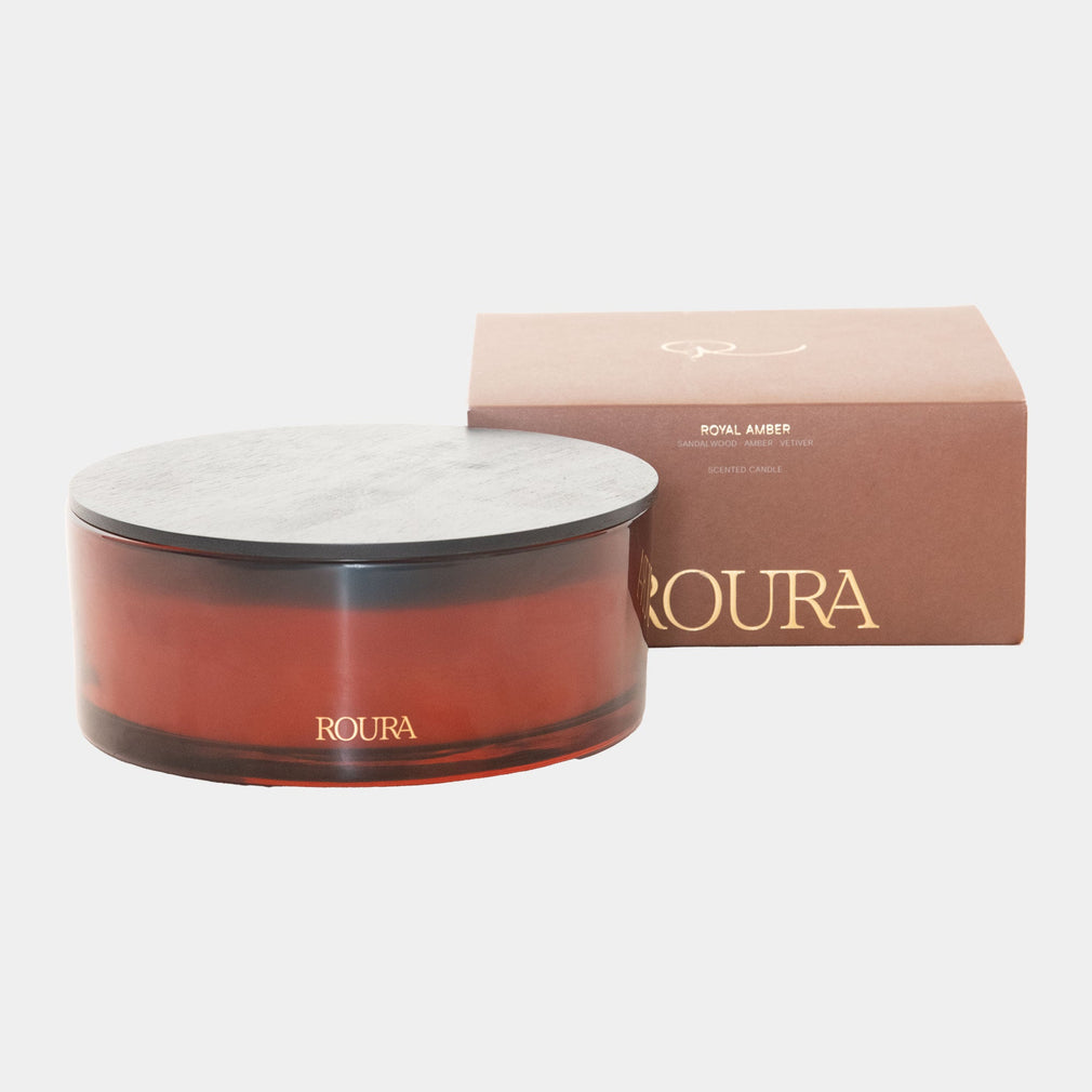 Roura Royal Amber - Sandalwood, Amber & Vetiver 7 Wick Candle 960g