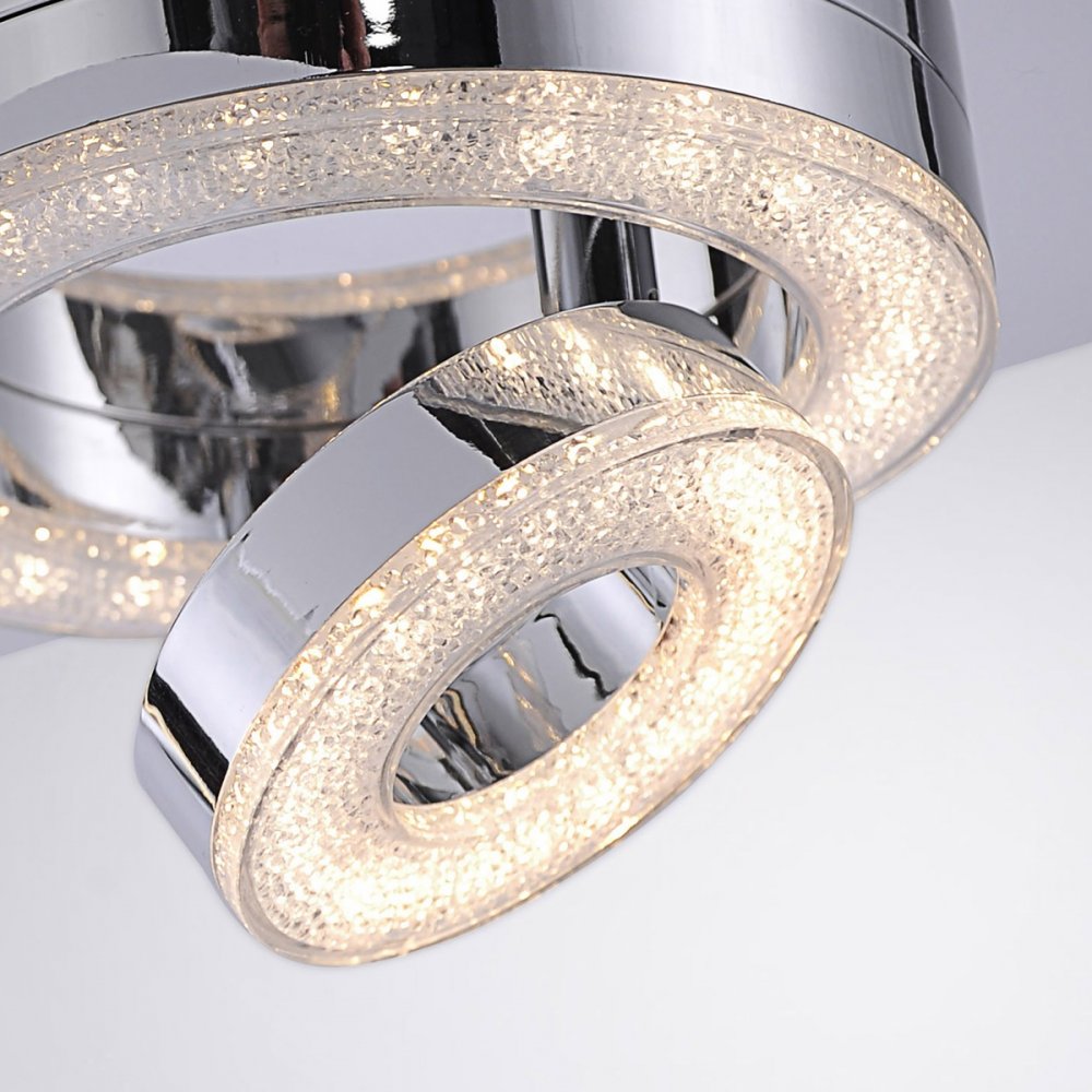Rolo Silver - Ceiling Light, 2 Light