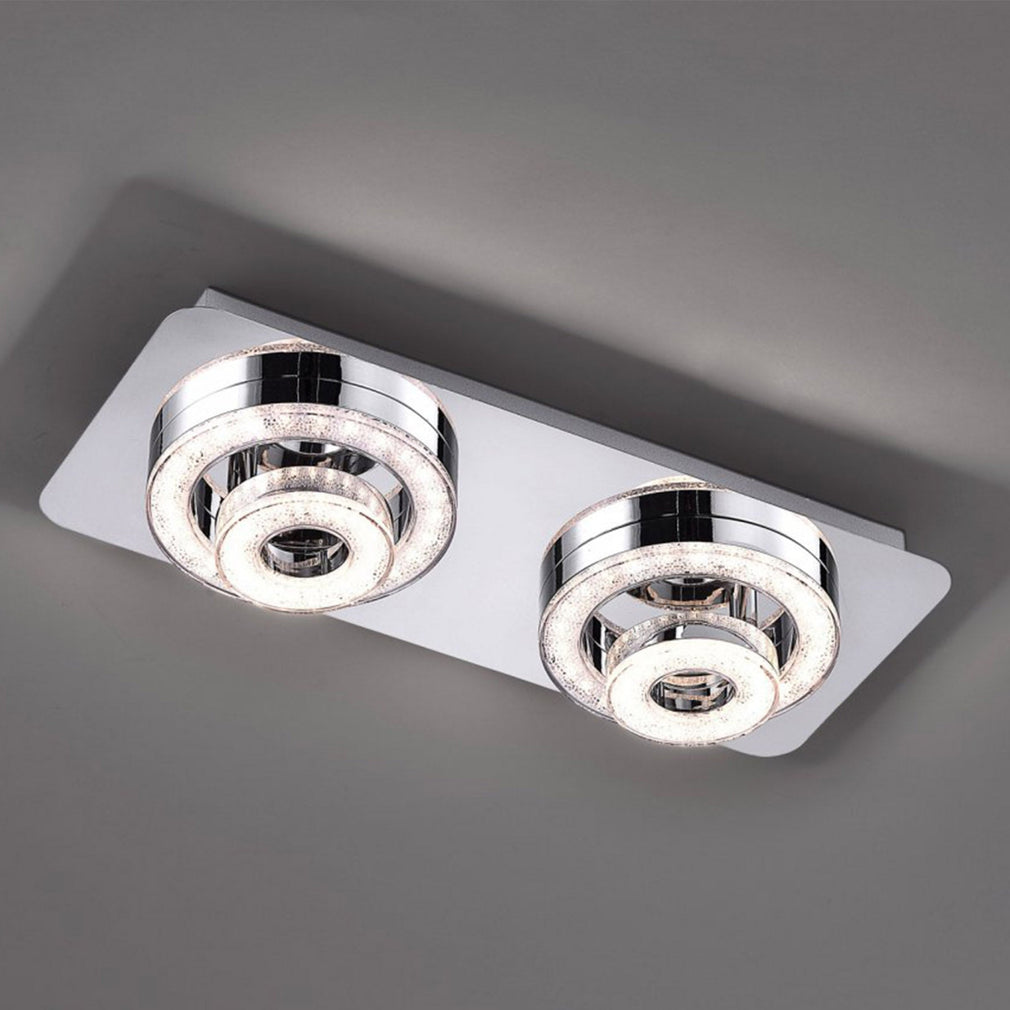 Rolo Silver - Ceiling Light, 2 Light