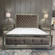 Royale - King Bed Frame, Buttoned Headboard - Item As Pictured
