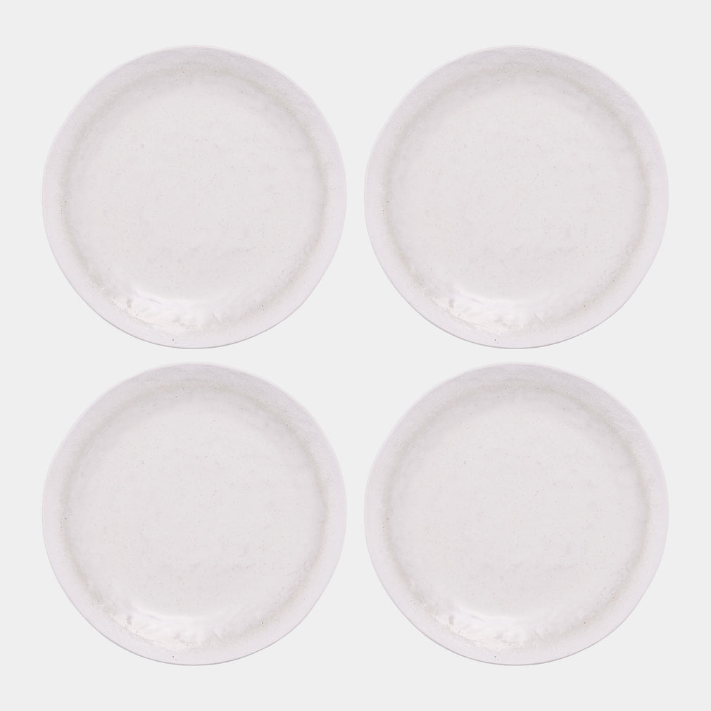 Mylor Soft White Stoneware - Dinner Plates, Set of 4