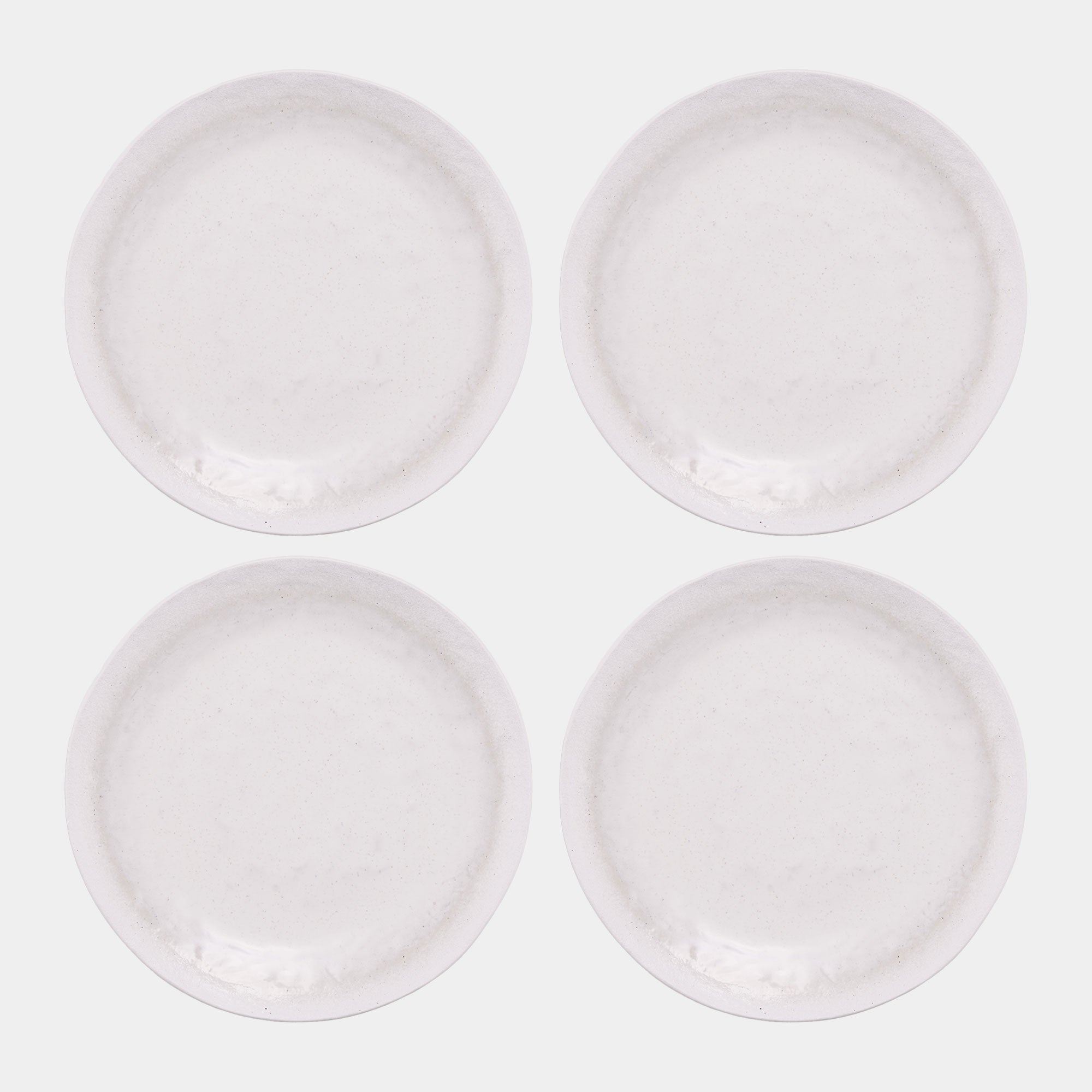 Mylor Soft White Stoneware - Dinner Plates, Set of 4