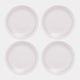Mylor Soft White Stoneware - Dinner Plates, Set of 4