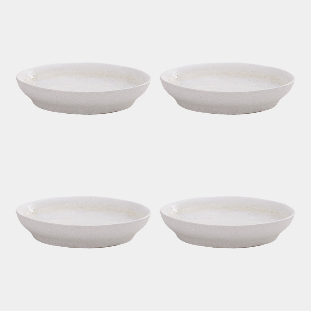 Mylor Soft White Stoneware - Pasta Bowls, Set of 4
